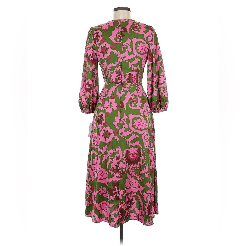 Donna Morgan Women's Side Twist Detail Dress Olive Green Deep Rust - Picture 6 of 6